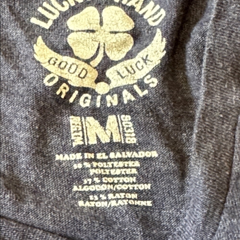 Lucky Brand Dark Blue Graphic T Shirt medium short sleeve - Picture 3 of 3